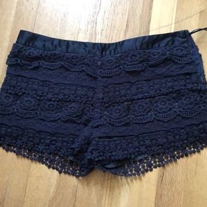 Crochet lace shorts